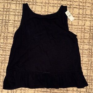 Elegant Navy Sleeveless Top
